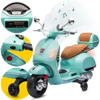 Sun baby Vespa Elektroroller ab 3 jahre Elektrofahrzeug Kinderfahrzeug Scooter koffer grün