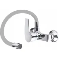 Granitan | FLEX - Küchenarmatur - Flexibler Auslauf - 360° schwenkbar - Grau - Messing