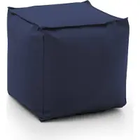 Talamo Italia Puff Annalaura, Multifunktionshocker, 100% Italy, Relaxsessel aus gepolstertem Stoff, Cm 45x45h45, Blau