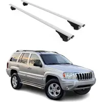 Omtec Dachträger Gepäckträger für Jeep Grand Cherokee WJ 1998-2005 Metall Grau