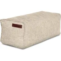 Green Bean Indoor Sitzhocker Pouf 70x33x28cm EPS-Perlen Füllung -Home Linen Kuschelig Weich Waschbar - Drinnen Bodenkissen Liegekissen Sitzkissen Sitzhocker Sessel Kinder Erwachsene Stoff Sand