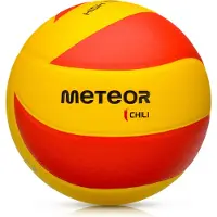 Meteor Volleyball Schulball Spielball Trainingsvolleyball CHILI Polyurethan#5 gelb/rot