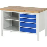 RAU Werkbank 8463A2, B1250xT700xH840mm, 4x Schublade-TA