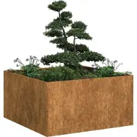 Prolenta Maison Exclusive - Pflanzkübel Rostig 80x80x40 cm Wetterfester Stahl