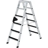 MUNK Günzburger Steigtechnik MUNK Stehleiter beidseitig begehbar mit clip-step 2x6 Stufen