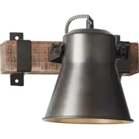 Brilliant Wandlampe Decca schwarz mit braun