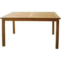 Linder Exclusiv GmbH Premium Teak Tisch rechteckig Gartentisch Gartenmöbel Teakmöbel Holz 120 cm