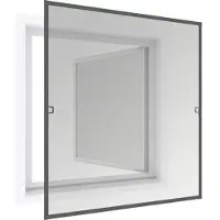 Windhager Insektenschutz Spannrahmen für Fenster PLUS FLAT anthrazit 100x120 cm
