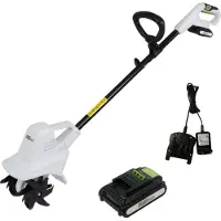TRUTZHOLM Akku Bodenhacke 20V/2.0Ah mit Akku und Ladegerät 19 cm Arbeitsbreite 24 Klingen 15,5 cm Arbeitstiefe Motorhacke