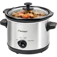 Bestron Dampfgarer, Mit Keramikpfanne und Glasdeckel, 1,5 Liter, 120 Watt, Edelstahl