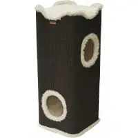 Nanook Kratztonne Kratzbaum Amigo mit Plüschrand schwarz 100 x 40 cm