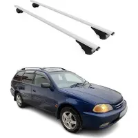 Omtec Dachträger Grundtäger für Toyota Caldina Kombi 1997-2007 75kg Metall Silber 2x