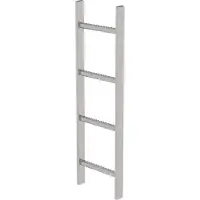 MUNK Günzburger Steigtechnik MUNK Schachtleiter aus Edelstahl 300mm breit 4 Sprossen 1,12m lang