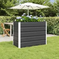 vidaXL "Schlussverkauf" Pflanzkübel im Garten - 1 pc - Blumenbeet/Gartenbeet - Anthrazit 480x50x45 cm Verzinkter Stahl C13553