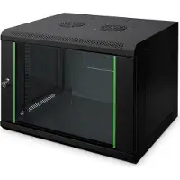 Digitus Wandgehäuse Dynamic Basic Serie - 600x450 mm (BxT), Wandmontiertes Regal, 7U, 60 kg, Sperrschloss, 15 kg, Schwarz