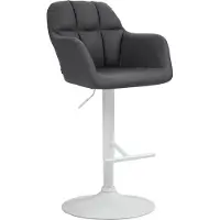 CLP Barhocker Natoma Kunstleder Metall Matt Weiss/Schwarz
