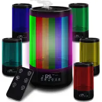 Retoo Luftbefeuchter Diffuser 4.5 l Aroma Air Humidifier Ultraschall Raumbefeuchter Elektrisch Duftlampe Aromatherapie Öle Diffusor Büro Yoga Schwarz