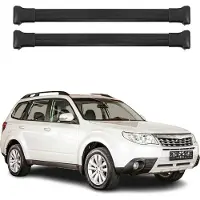 Omac Dachträger Grundtäger für Subaru Forester mk3 2008-2013 75kg Alu Schwarz 2 tlg