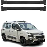 Omtec Dachträger Grundtäger für Citroen Berlingo 2018-2025 75kg Alu Schwarz 2x