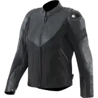 Dainese Iperattiva Damen Schwarz Leder-/Textil Motorradjacke Größe 44
