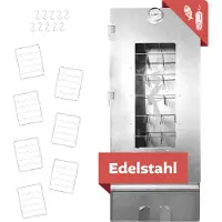 Lemodo Räucherofen XL 110cm hoch Edelstahl mit Zubehör, Räucherschrank