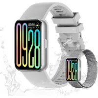 Valdus Herren Smartwatch – IP68/1ATM Wasserdicht, Telefonfunktion, Fitness-Tracker mit SpO, Stressanalyse & über 120 Sportmodi – Grau