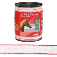 AKO Weidezaunband TopLine Plus weiß/rot, 200 m Länge, 20 mm breit