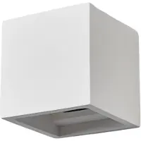 LINDBY - Moderne Wandleuchte weißer Putz inkl. G9 - Freja I Wohnzimmer I Schlafzimmer - Stahl Quadratisch - LED geeignet G9