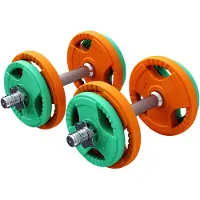 Gorilla Sports Kurzhantelset 20kg - 2er Set, 30mm, Gusseisen, Gummi Gripper, Gewichte 4x1,25kg / 4x2,5kg, mit Sternverschluss, Griff gerändelt - Hantelset, Kurzhanteln