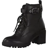 Tamaris Damen Elegante Stiefelette Schnürrstiefelette 1-25208-25 Schwarz