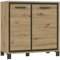 Forte Kommode 2-trg TRONDHEIM von Artisan Eiche / Schwarz Eiche | 1