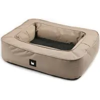 Extreme Lounging - b-dog luxury mini - orthopädisches Hundekissen - waschbar mit Reißverschluss - abnehmbares Kissen - 34x20x15cm - sand