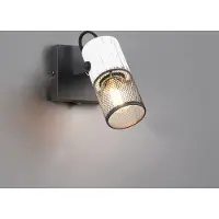 Meine Wunschleuchte Vintage Innen LED Wandstrahler mit Schalter & Holz für Wohnzimmer, Schlafzimmer