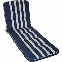 Kettler Herlag Liegenauflage Tilly 200x65x7cm Blockstreifen Blau-Gestreift Fleckschutz