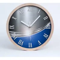 Tulup Holzuhr 25fi cm wanduhr - weiße Spitzen - Metall Abstraktion
