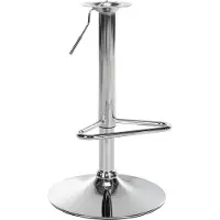 CLP Ersatzgestell für Barhocker 10 x 10 cm Lochabstand höhenverstellbar Fußablage - chrom