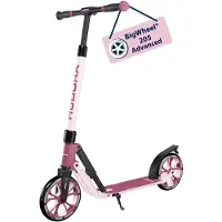 Hudora BigWheel 205 Advanced Scooter - Rosé - Komfortabler Aluminium-Roller für bis zu 100kg - höhenverstellbar & zusammenklappbar