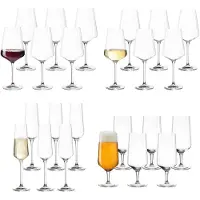 Leonardo Gläser-Set "Gläserset Puccini 24er Set transparent" Ideal für den Alltag, spülmaschinengeeignet