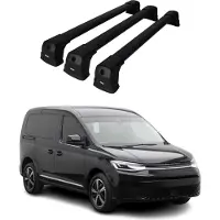 Omac 7566913B-3 Dachreling Dachträger Aluminium 75 kg Max für VW Caddy V Kombi (SBB, SBJ) Caddy V Kastenwagen (SBA, SBH)