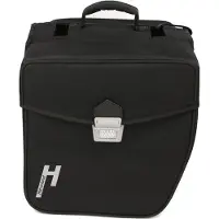 Haberland Doppeltasche 31l Pur schwarz - robuste Gepäckträgertasche mit viel ....