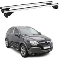 Omtec Dachträger Grundtäger für Opel Antara 2006-2015 75kg Alu Silber 2 tlg