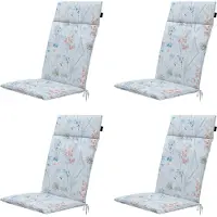 Madison - Gartenstuhlauflage Hochlehner Donna Azur Canvas Eco+ - Ca. 120x50 cm - 4er-Set