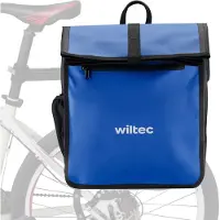 Wiltec Gepäckträgertasche blau, Fahrradtasche Gepäckträger 22 l Stauraum, wasserresistente Fahrrad Tasche, Gepäcktasche leichte Handhabung