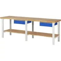 RAU Werkbank höhenverstellbar 7001A7, B2500xT700xH790-1140mm, 1x Schublade-TA