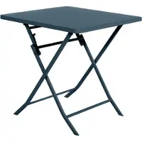 Hespéride Quadratischer klappbarer gartentisch "greensboro" petrol 2-sitzer aus epoxybehandeltem stahl -