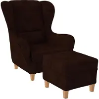 SUPELLEX Sofia Relaxsessel mit Hocker – Texas Schoko