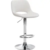 DELUKE Barhocker JAKSON - Creme, Samt, Chrom | Barhocker mit Lehne Barstuhl Tresenhocker Tresenstuhl Kneipenhocker Kneipenstuhl