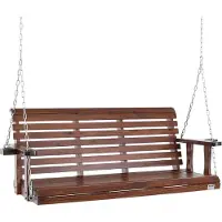 Vevor Hollywoodschaukel Zedernholz, 1702x710x600mm, Terrassenschaukel für Hof und Garten, verbesserte Tragkraft von ca. 400 kg, robuste Schaukelstuhlbank mit Aufhängeketten für den Außenbereich, braun