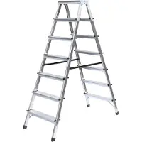 Proregal Haushaltsleiter beidseitig begehbar 2x7 Stufen