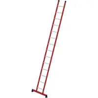 MUNK Günzburger Steigtechnik MUNK Kunststoff-Anlegeleiter GFK/Alu mit nivello-Traverse 14 Sprossen
